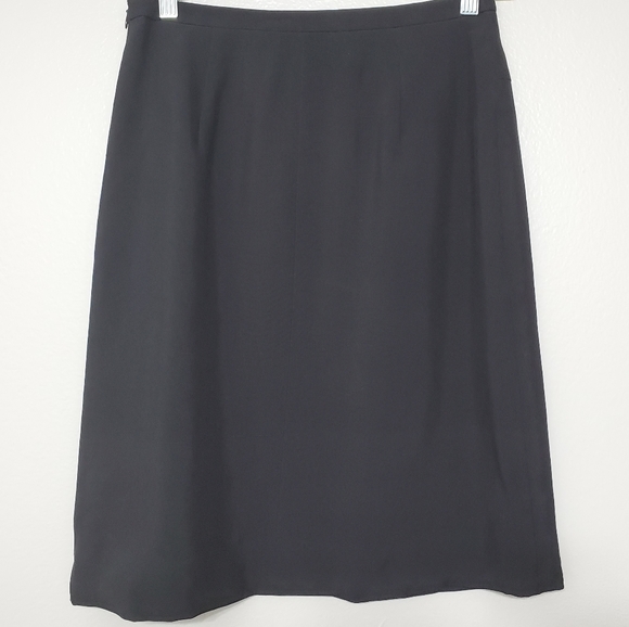 AKRIS Punto Black Tweed Silk Skirt - Picture 4 of 6